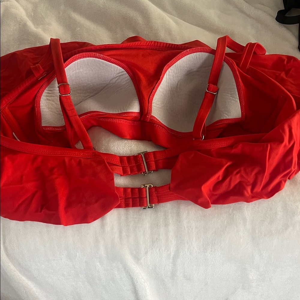Red Ruffled Bikini Top - Picture 2 of 2
